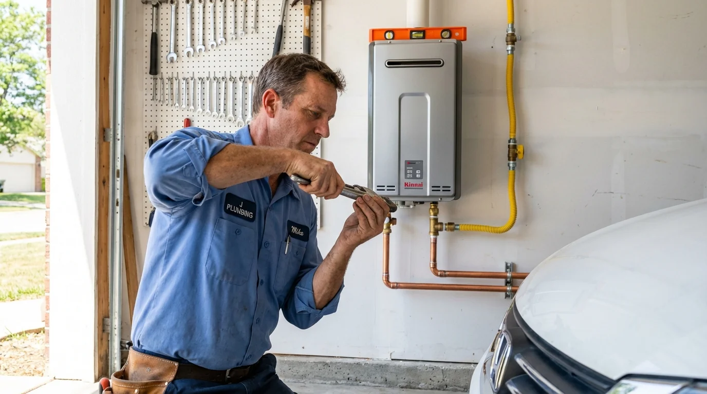 Tankless water heater installation by a Johns Plumbing LLC plumber in Libby